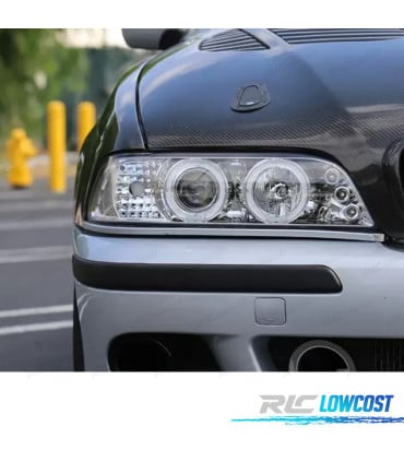 FAROS BMW E39 95-00 OJOS ANGEL CCFL FONDO CROMO