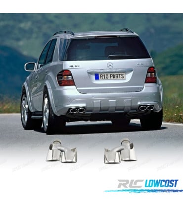 COLAS DE ESCAPE MERCEDES ML W164 08-11 LOOK AMG CROMO