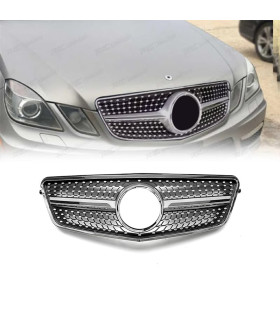 PARRILLA MERCEDES CLASE E W212 09-13 LOOK AMG DIAMANT CROMO NEGRO