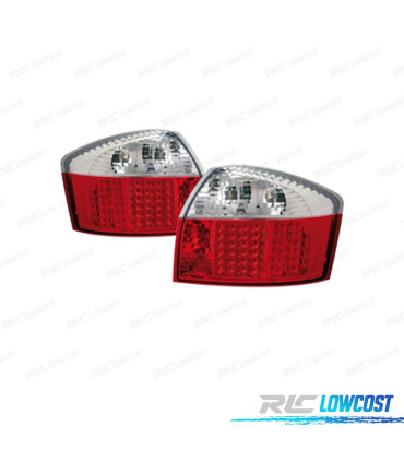 PILOTOS LED AUDI A4 B6 00-04 ROJO CROMO
