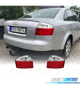 PILOTOS LED AUDI A4 B6 00-04 ROJO CROMO
