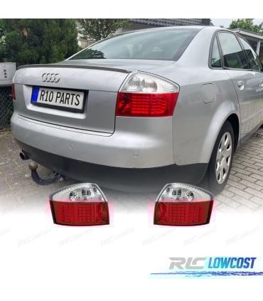 PILOTOS LED AUDI A4 B6 00-04 ROJO CROMO