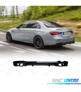 DIFUSOR MERCEDES CLASE E W213 20-24 LOOK AMG NEGRO BRILLO + COLAS ESCAPE