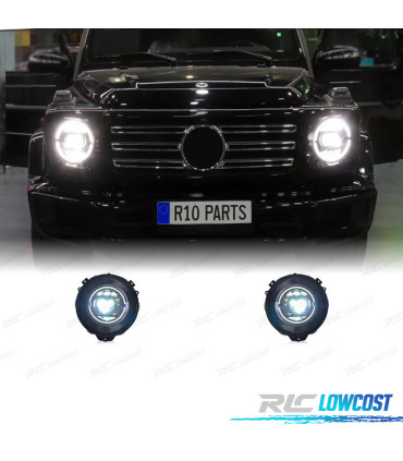 FAROS MERCEDES CLASE G W463 89-18 LOOK AMG G55 FONDO NEGRO