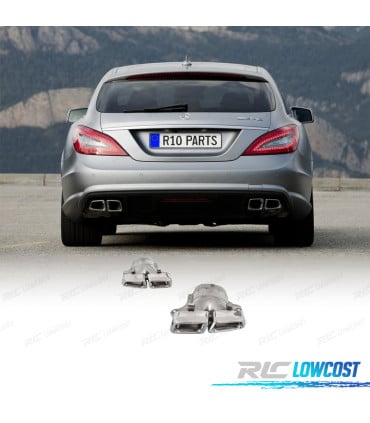 COLAS DE ESCAPE MERCEDES CLASE CLS W218 11-14 LOOK AMG CROMO