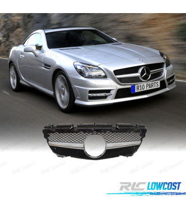 PARRILLA MERCEDES SLK R172 11-14 LOOK AMG CROMO NEGRO