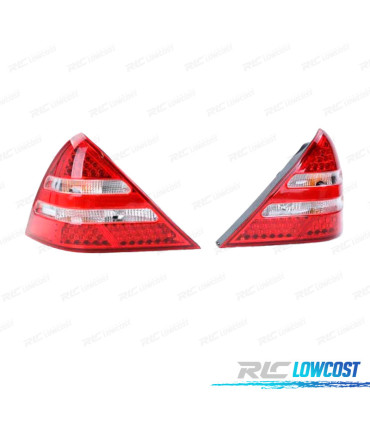 PILOTOS MERCEDES SLK R170 96-04 LED ROJO CROMO