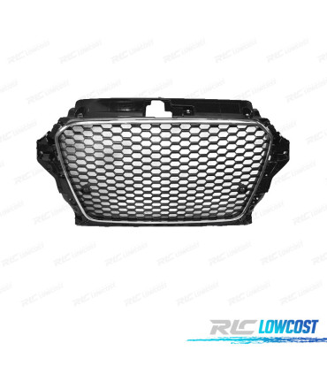 PARRILLA AUDI A3 8V 12-16 LOOK RS3 NEGRO CROMO