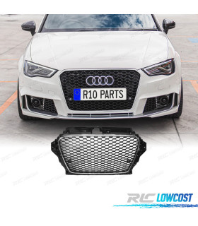 PARRILLA AUDI A3 8V 12-16 LOOK RS3 NEGRO CROMO