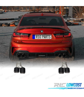 COLAS DE ESCAPE BMW G20 20-22 LOOK M NEGRO BRILLO