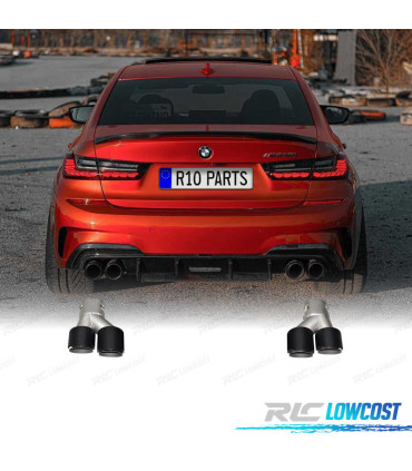 COLAS DE ESCAPE BMW G20 20-22 LOOK M NEGRO BRILLO