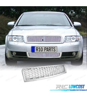 PARRILLA AUDI A4 B6 00-04 LOOK RS PLATA MATE