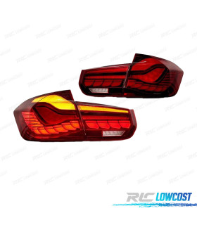 PILOTOS BMW F30 FULL LED LIGHT BAR OLED ROJO