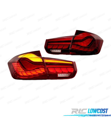 PILOTOS BMW F30 FULL LED LIGHT BAR OLED ROJO