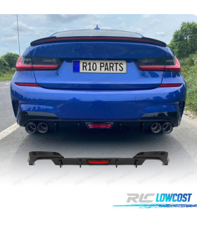 DIFUSOR BMW G20 19-22 LOOK M PERFORMANCE NEGRO BRILLO + LUZ DE FRENO