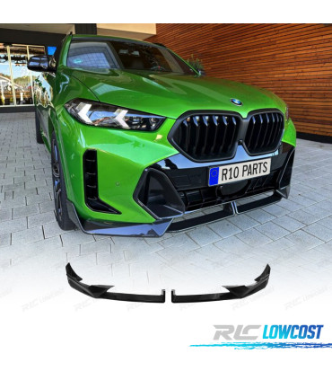 SPOILER LIP BMW X6 G06 19-22 LOOK M NEGRO BRILLO