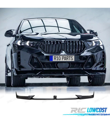 SPOILER LIP BMW X6 G06 LCI 23- LOOK M NEGRO BRILLO
