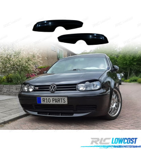 PESTAÑAS DE FAROS VOLKSWAGEN VW GOLF 4 NEGRO BRILLO