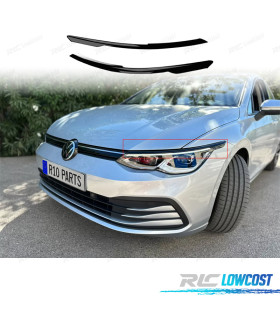 PESTAÑAS DE FAROS VOLKSWAGEN VW GOLF 8 NEGRO BRILLO