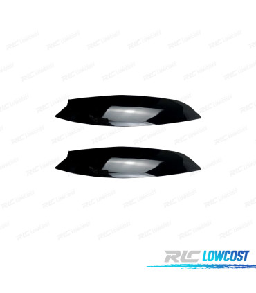 PESTAÑAS DE FAROS VOLKSWAGEN VW GOLF 5 03-08 NEGRO BRILLO