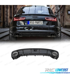 DIFUSOR AUDI A6 15-18 LOOK RS6 NEGRO BRILLO