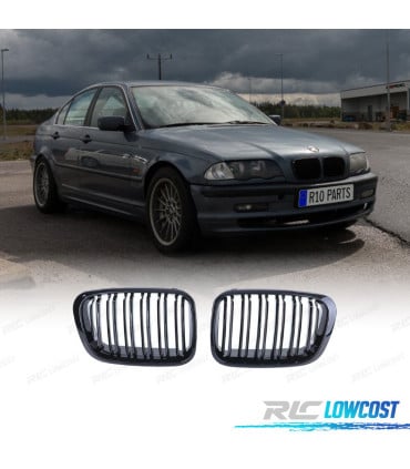 PARRILLA BMW E46 SEDAN TOURING 98-01 LOOK M NEGRO BRILLO