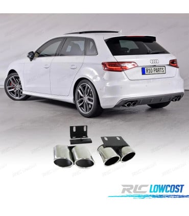 COLAS ESCAPE AUDI A3 8V 13- LOOK S CROMO