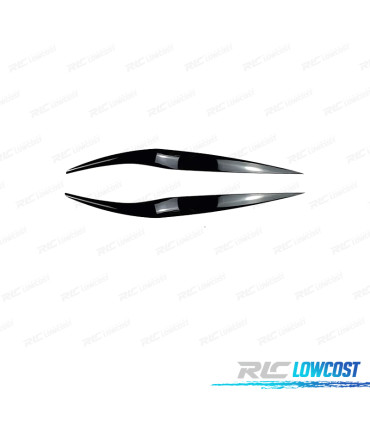 PESTAÑAS DE FAROS FORD FIESTA MK7 13-14 NEGRO