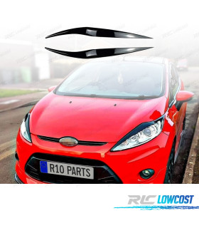 PESTAÑAS DE FAROS FORD FIESTA MK7 13-14 NEGRO