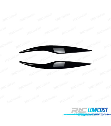 PESTAÑAS DE FAROS FORD FIESTA MK6 08-12 NEGRO