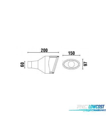 COLA ESCAPE OVALADA ACERO INOX TIPO RS4 CUPRA 2 LADO IZQ