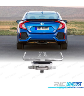 COLA ESCAPE HONDA CIVIC 16- LOOK SI CROMO