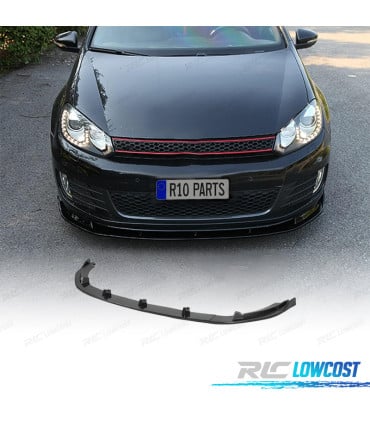 SPOILER LIP VOLKSWAGEN VW GOLF 6 08-12 NEGRO BRILLO