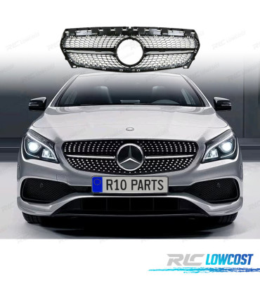 PARRILLA MERCEDES CLA C117 16-19 LOOK GT DIAMANTE NEGRO