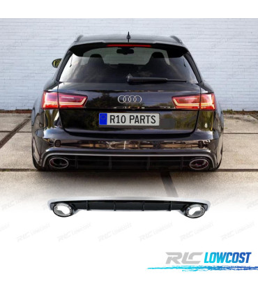 DIFUSOR AUDI A6 4G 15-18 LOOK RS + COLAS ESCAPE