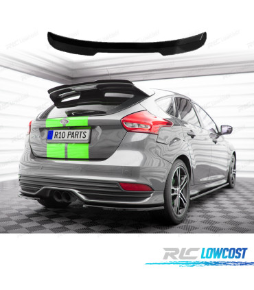 ALERON SPOILER FORD FOCUS MK3 11-14 LOOK ST NEGRO BRILLO