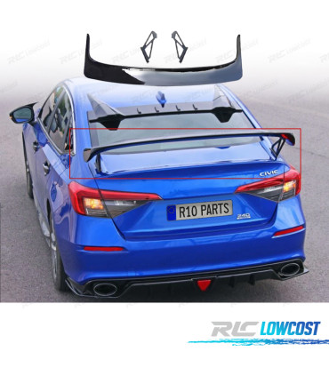 ALERON HONDA CIVIC SEDAN 23- LOOK TYPE R NEGRO BRILLO