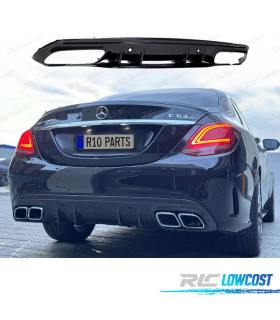 DIFUSOR MERCEDES CLASE C C205 COUPE AMG 14-18 LOOK C63 NEGRO BRILLO