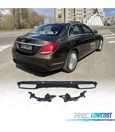 DIFUSOR MERCEDES CLASE C W205 15-21 LOOK C63 MOLDURA NEGRO BRILLO