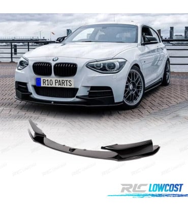 SPOILER LIP FRONTAL BMW F20 F21 11-15 LOOK M PERFORMANCE NEGRO BRILLO