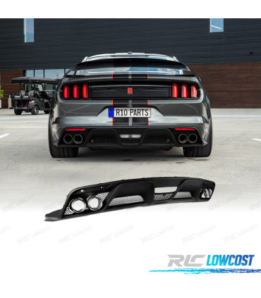 DIFUSOR FORD MUSTANG 15-17 LOOK GT350 + COLAS DE ESCAPE