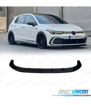 SPOILER LIP VOLKSWAGEN VW GOLF 8 GTI 20- NEGRO BRILLO