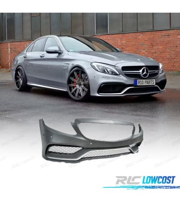 PARAGOLPES DELANTERO MERCEDES C W205 14-18 LOOK AMG C63 PLATEADO PDC