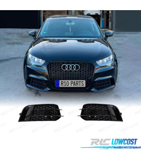 REJILLAS AUDI A1 12-15 LOOK RS1 NEGRO BRILLO