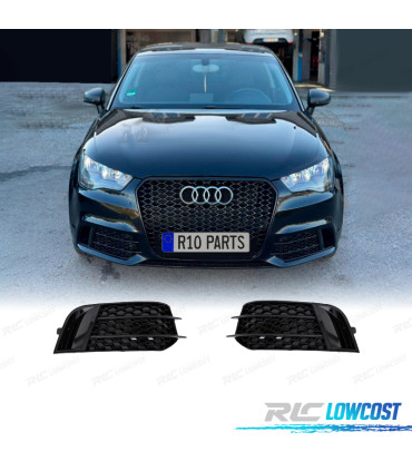 REJILLAS AUDI A1 12-15 LOOK RS1 NEGRO BRILLO