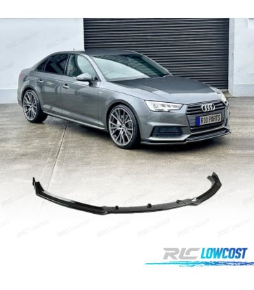 SPOILER FRONTAL AUDI A4 B9 SEDÁN AVANT 15-19 NEGRO BRILLO ABS
