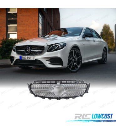 PARRILLA MERCEDES CLASE E W213 AMG 17-20 LOOK DIAMOND PLATA