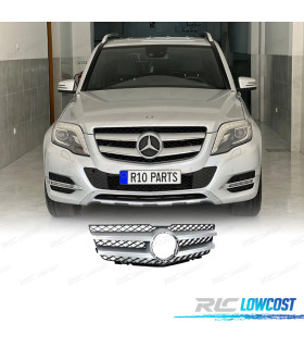 PARRILLA MERCEDES GLK X204 08-12 LOOK AMG NEGRO PLATA