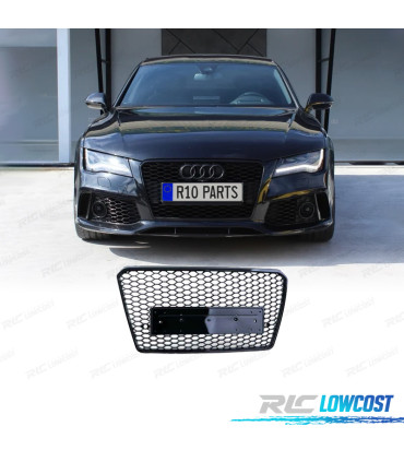 PARRILLA AUDI A7 C7 4G 10-14 PDC LOOK RS NEGRO BRILLO