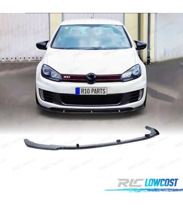 SPOILER LIP VOLKSWAGEN VW GOLF 6 GTI 09-13 NEGRO BRILLO